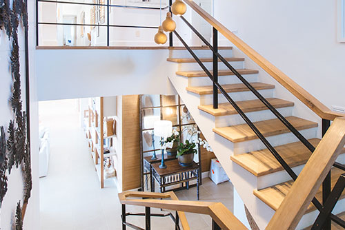 Feature staircase in renovation of Alexandria terrace 