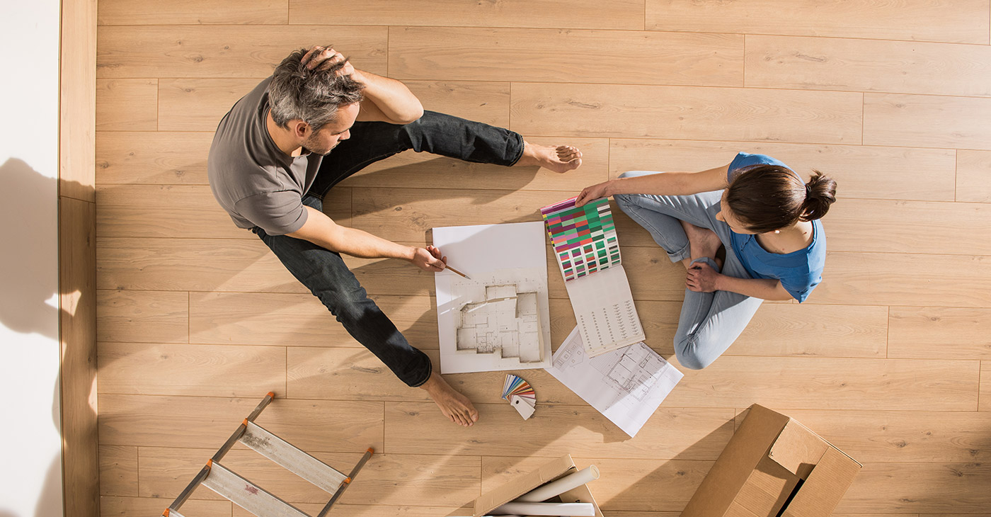 Sydney couple review plans for their home renovation in Sydney