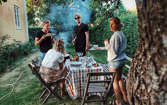 people cooking outside