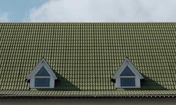 Gable roof with dormer windows